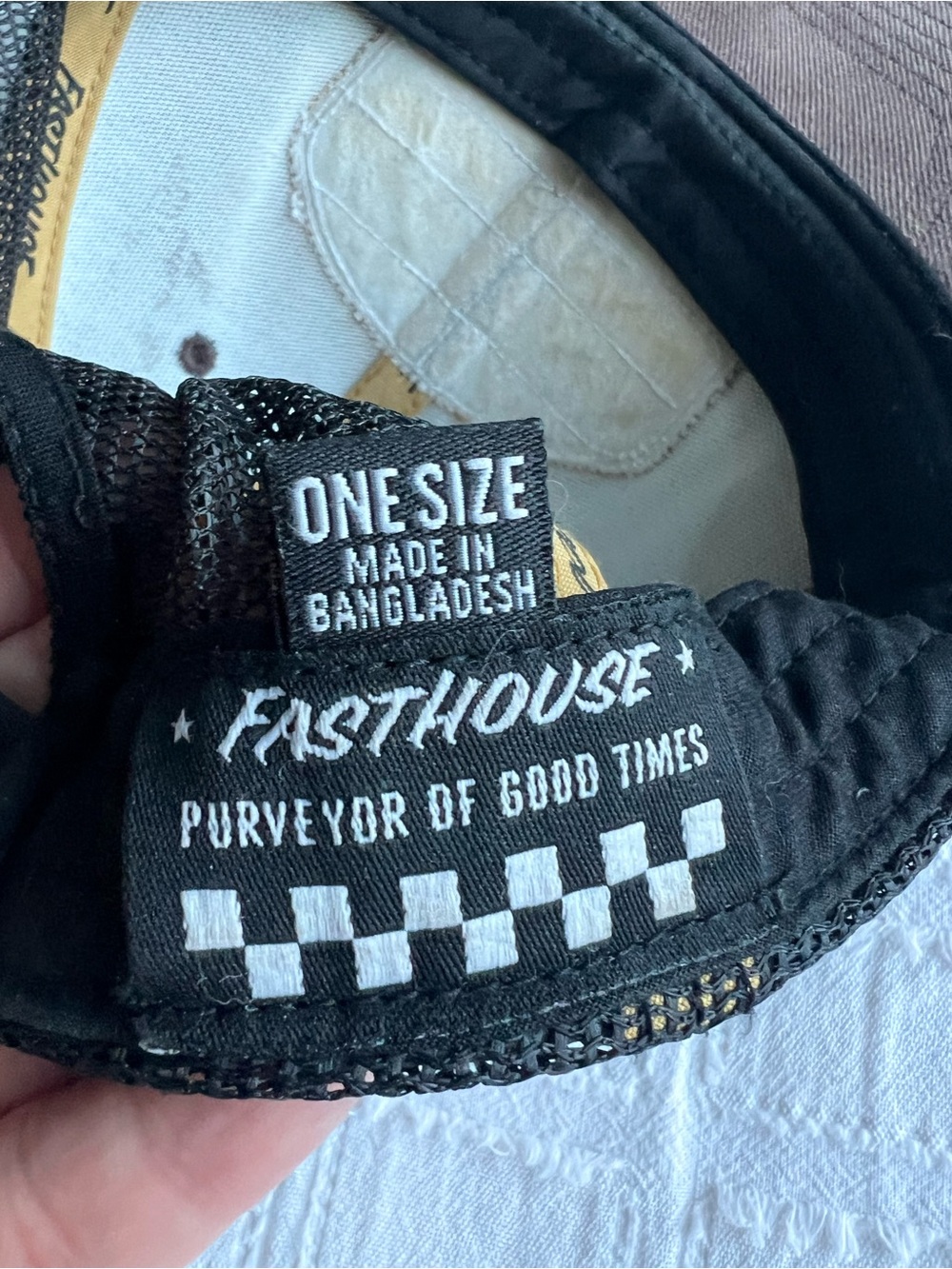 Fasthouse Bait N’ Tackle Trucker Hat Brown Black Snapback EUC - Picture 8 of 8